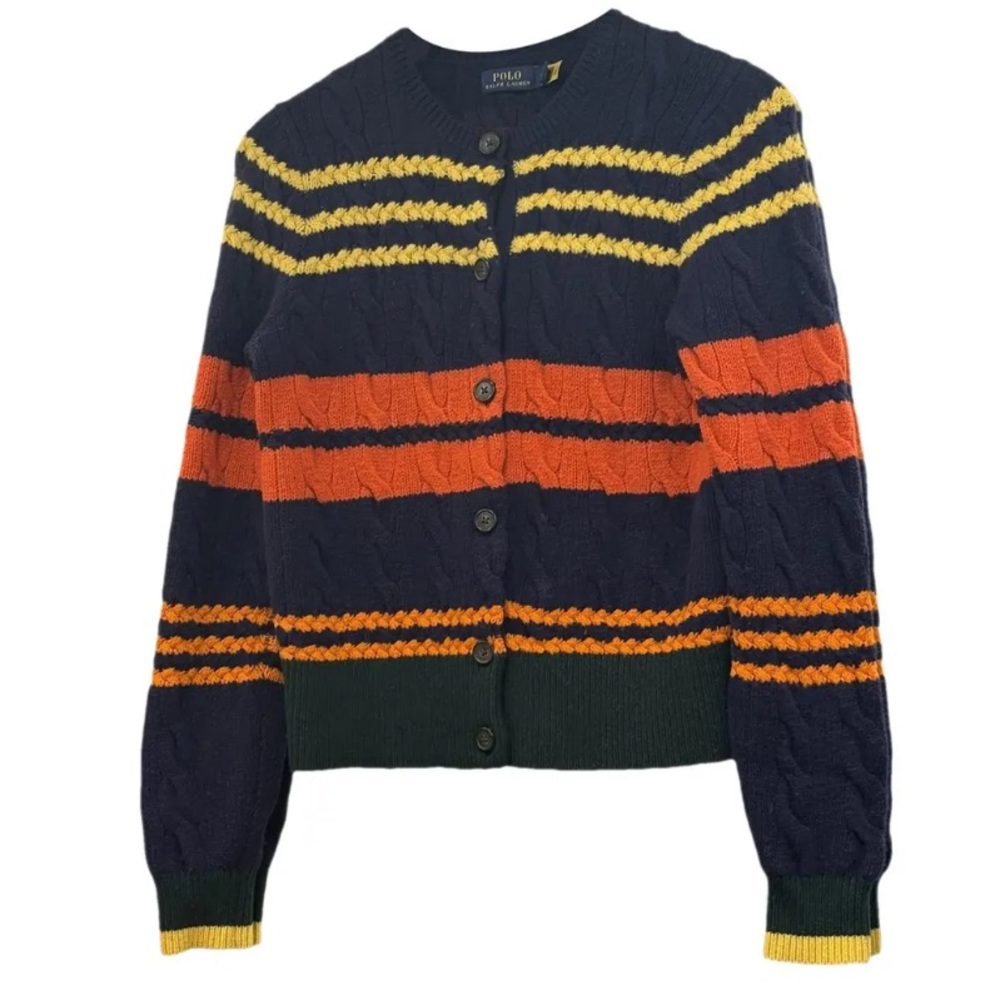 Polo by Ralph Lauren Wool Cardigan Multicolor Striped